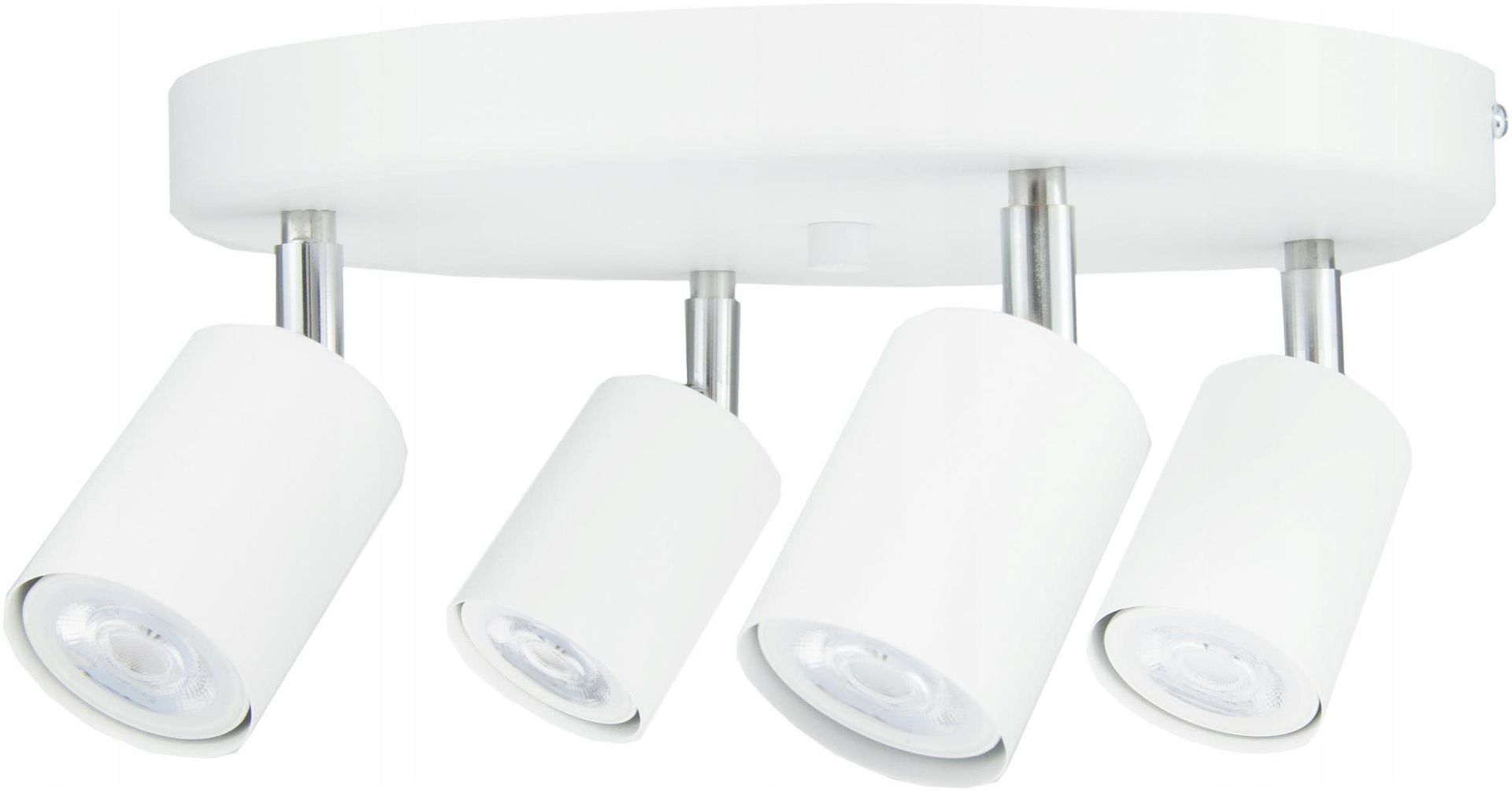Lampa Spot Oprawa Reflektor Halogenowa Sufitowa Plafon Okrągły 4 Gu10 Biała