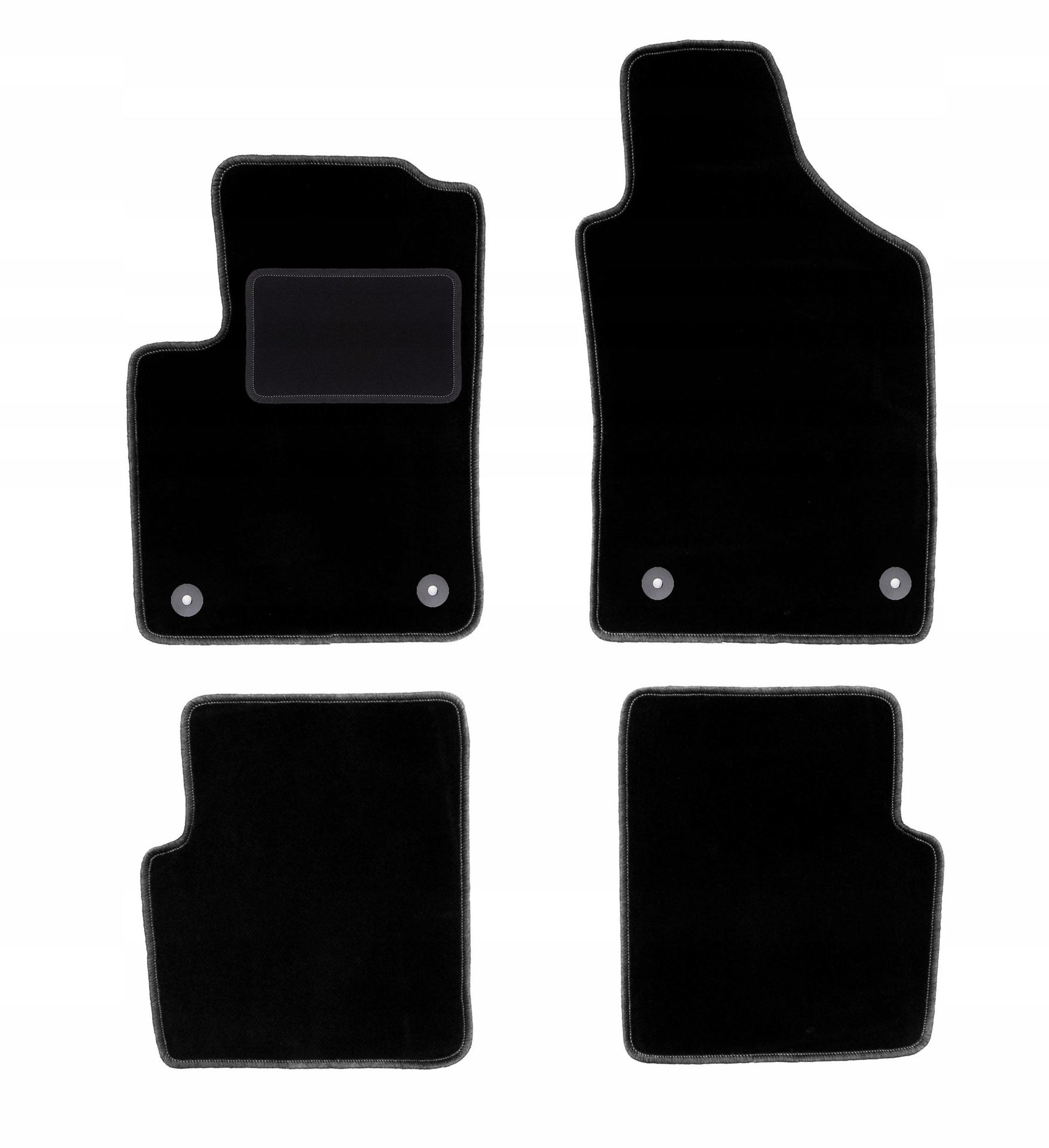 dywaniki czarne do: Fiat 500 Fl hatchback 2013-2019