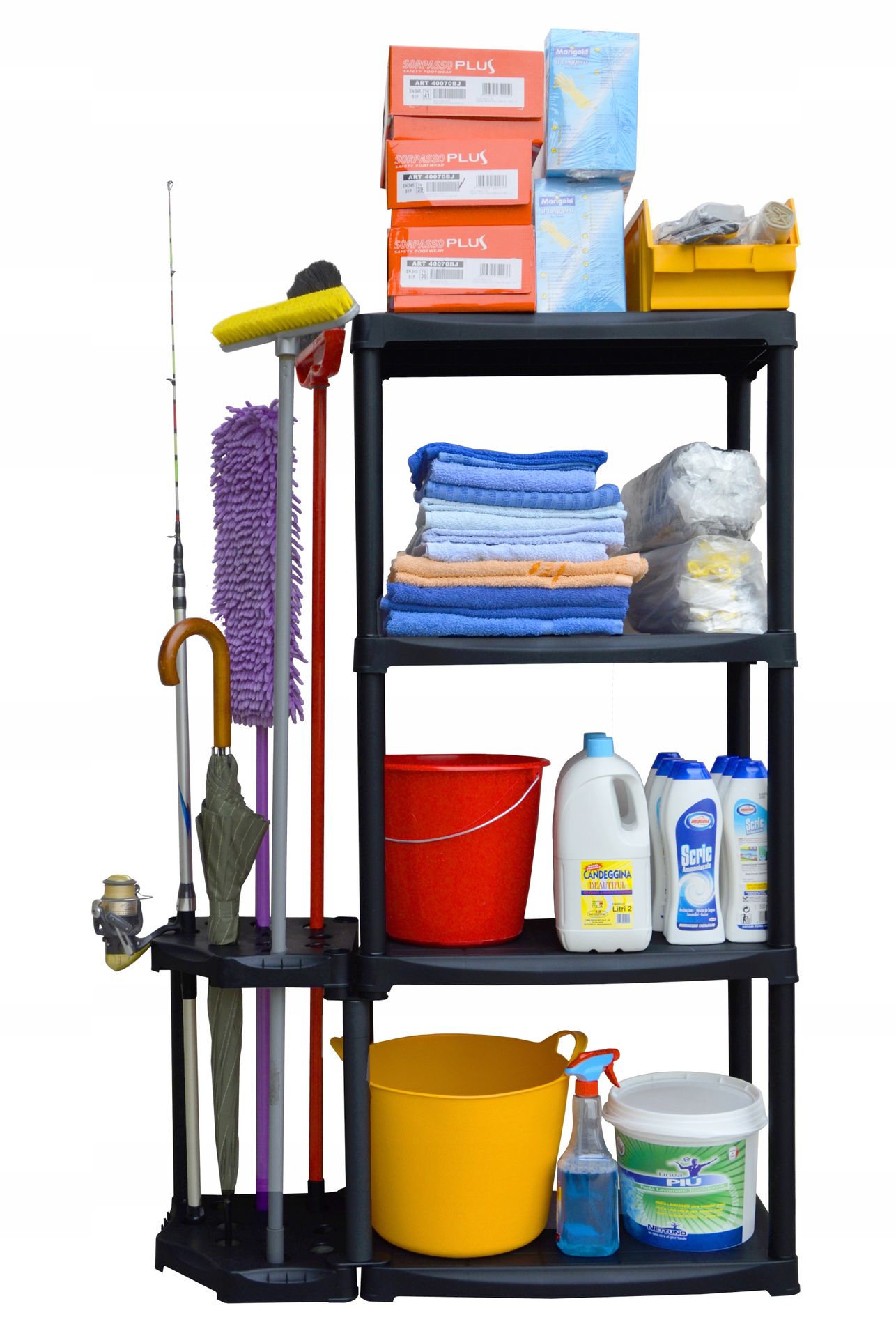 Regał Plastikowy Składzik dostawka na Szczotki 133