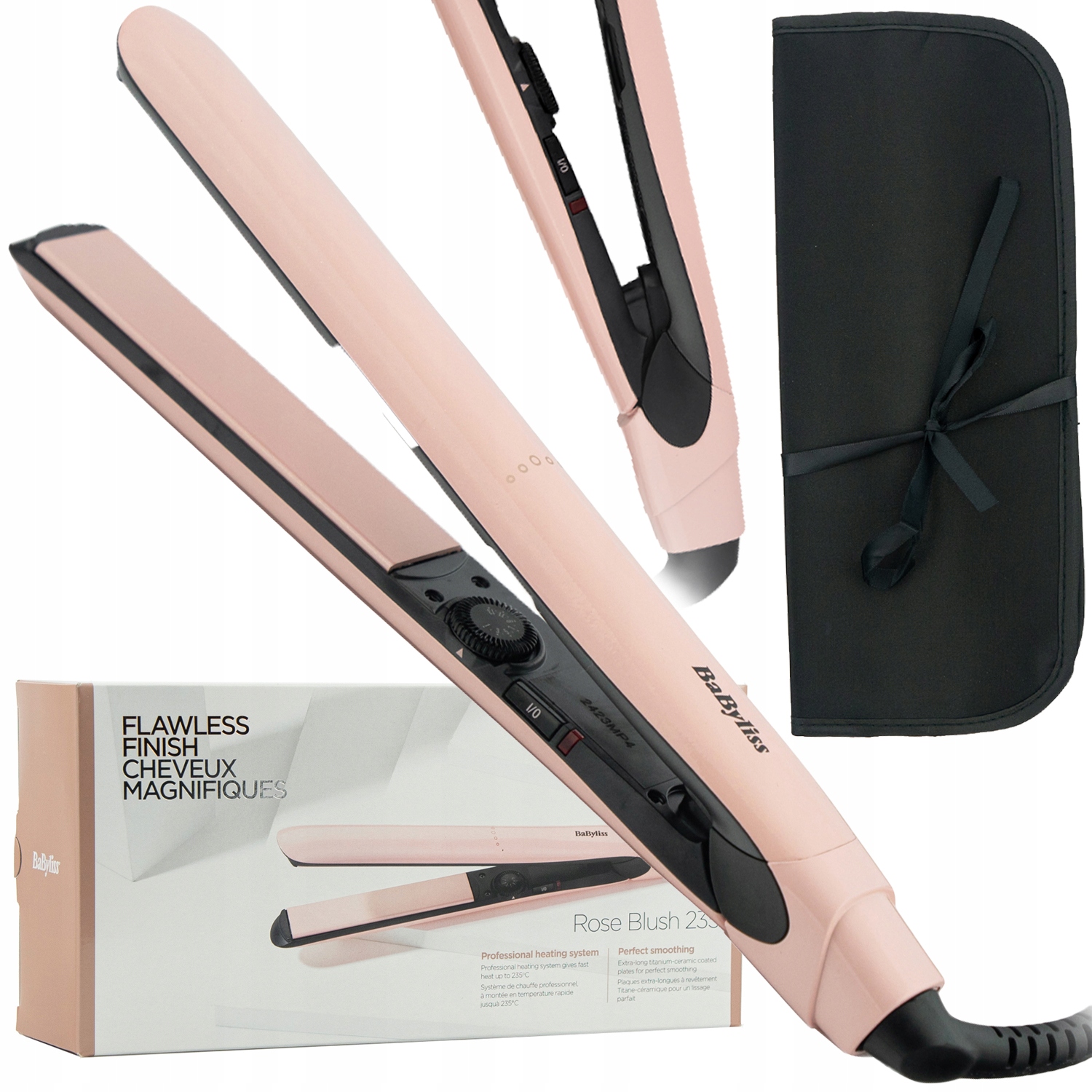 Prostownica BaByliss 2498PRE Rose Blush 235 Ceramiczno-Turmalinowa