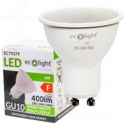 Żarówka Led 5W GU10 3000K 400lm 120° Barwa Ciepła Biała