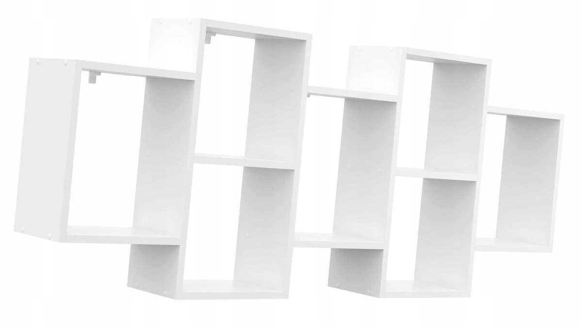 Biała Wisząca Półka Nad Łóżko W Stylu Skandynawskim P8-S35