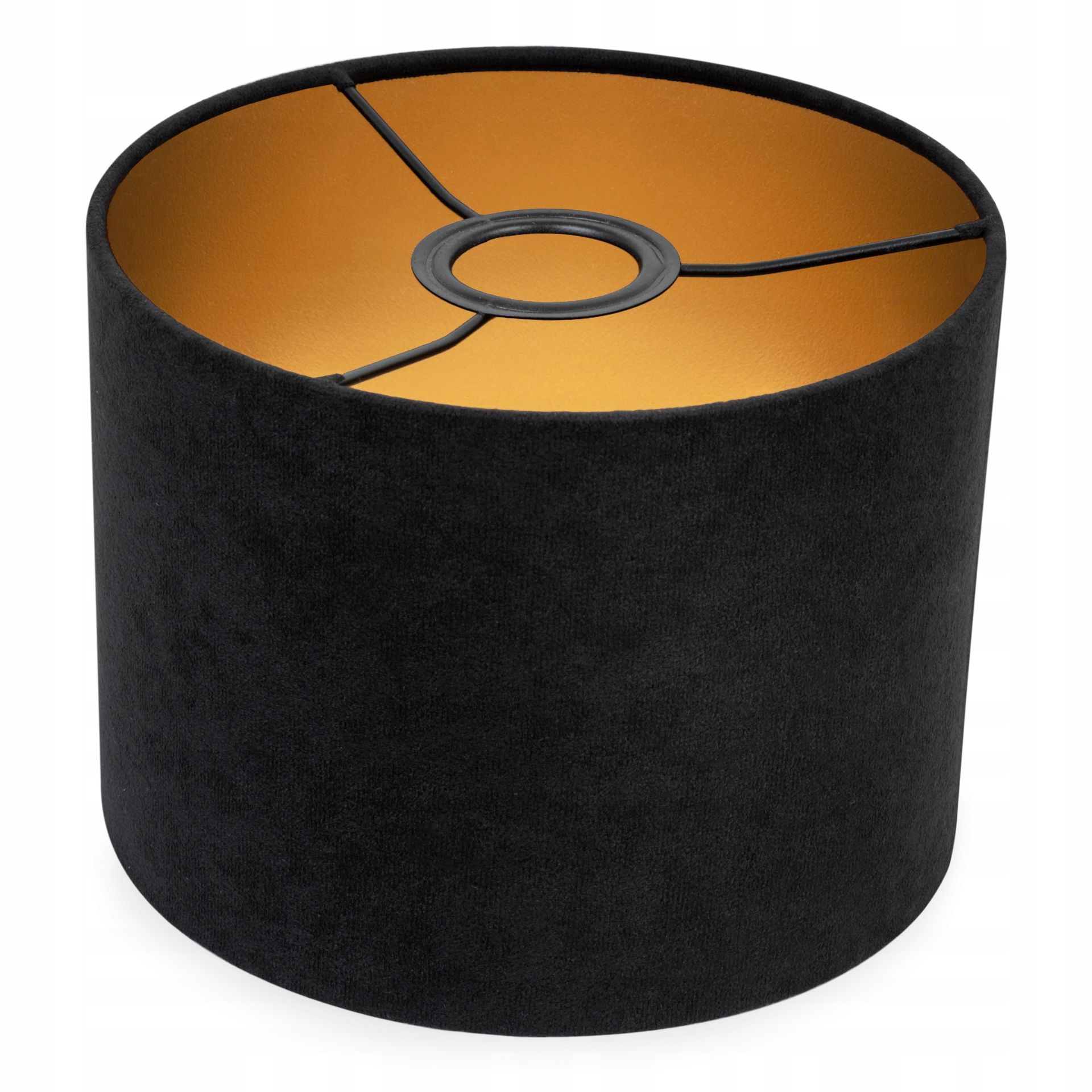 Nowoczesny Złoty Abażur Welur 20 cm