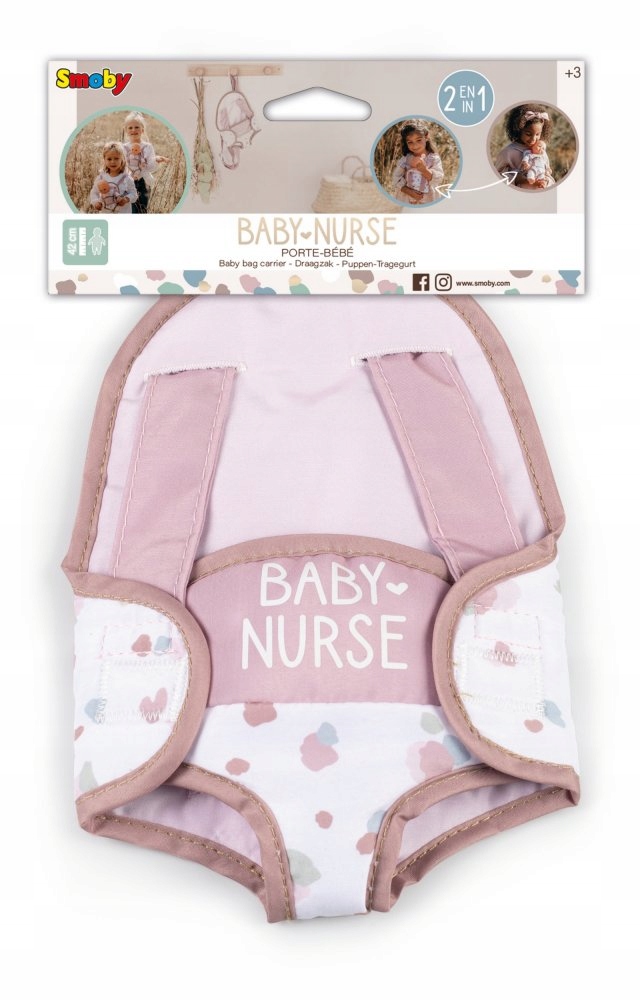 Smoby Nosidełko Dla Lalki Baby Nurse Nosidło 2w1