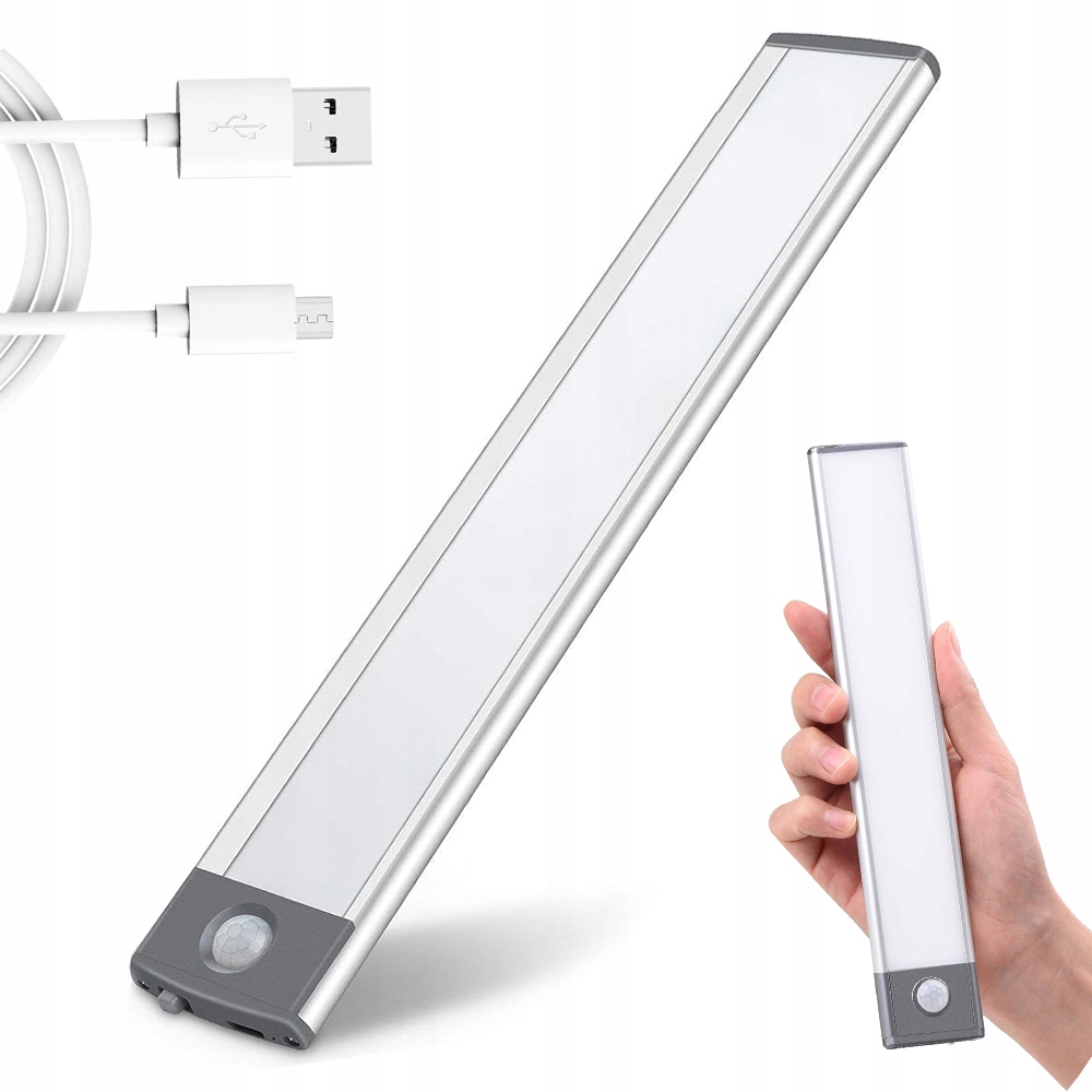 Lampka Samoprzylepna Listwa Podszafkowa Usb 23cm Magnes Do Szafy Czujnik