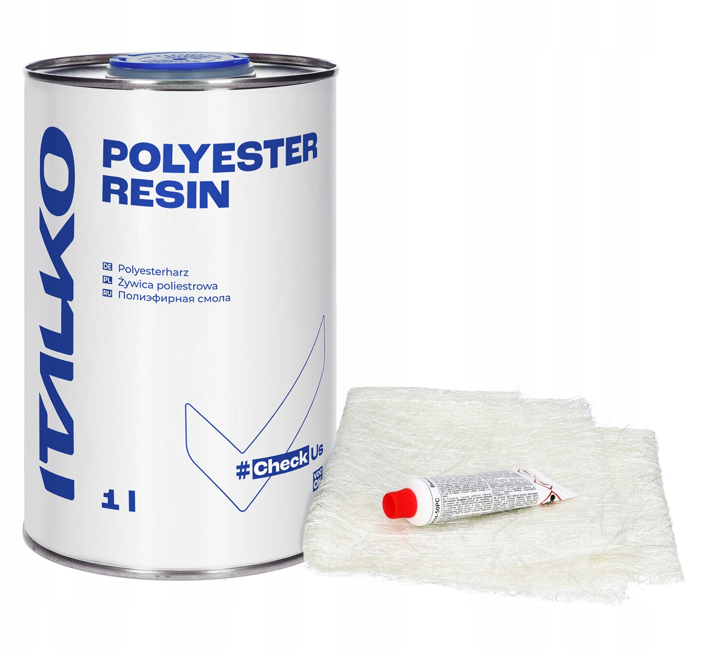 Żywica Poliestrowa 1KG Utwardzacz Mata Zestaw