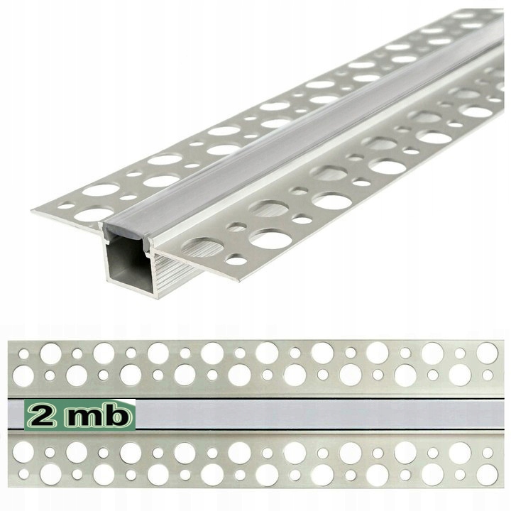 Profil aluminiowy do taśm Led do płyt karton-gips Gk Klosz 2m