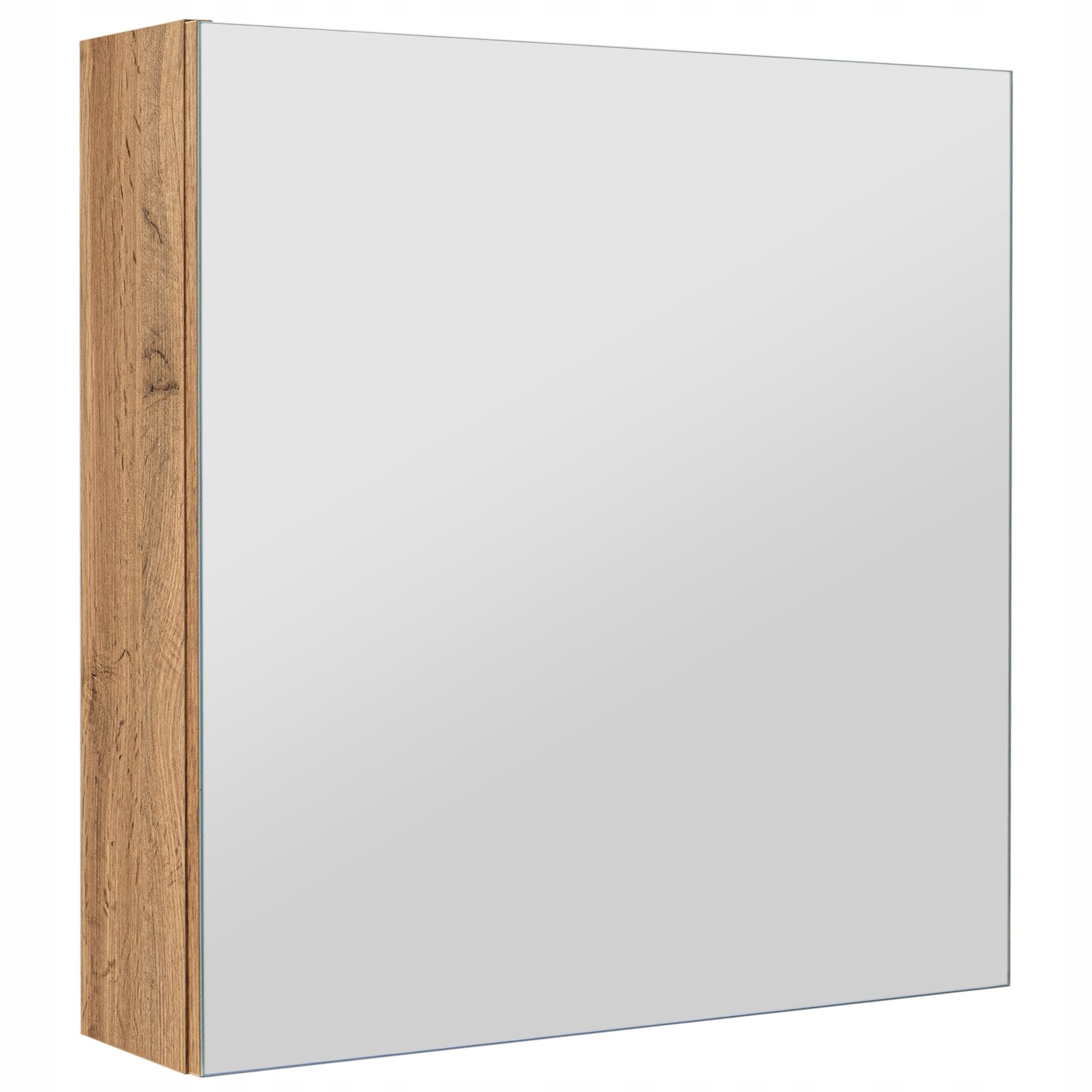 Szafka Łazienkowa Z Lustrem Lustrzana Wisząca Do Łazienki Dąb Wotan 60 cm