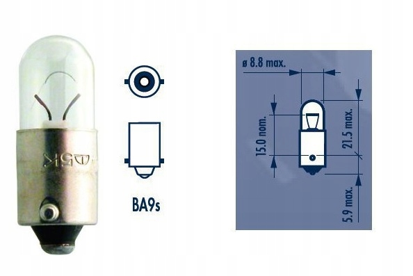 Żarówka 12V 4W T4W BA9s