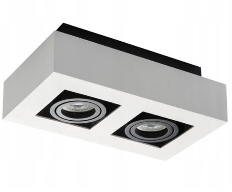 Lampa Sufitowa Oprawa Halogenowa Led 2X GU10 Ruchoma Plafon Natynkowy