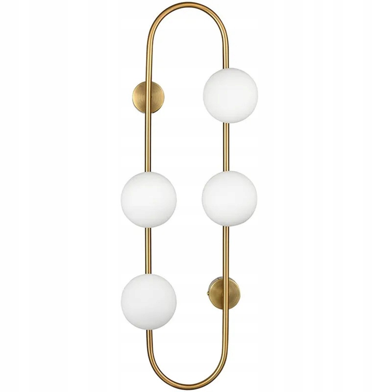 Kinkiet APP1144 lampa ścienna złota mleczne kule
