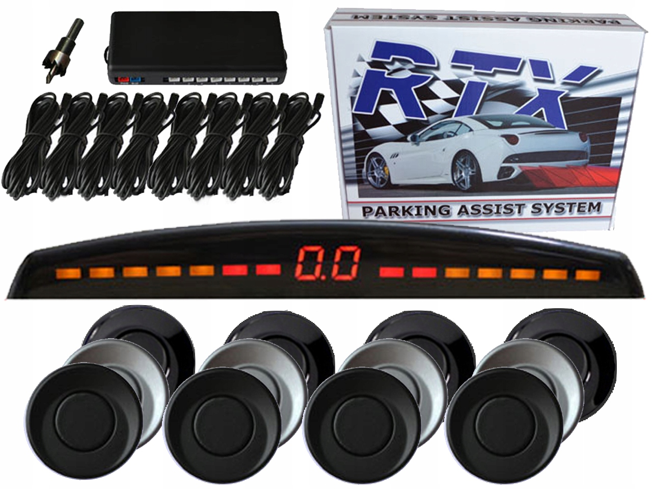 Czujniki Cofania Parkowania Rtx Przód Tył Slim Led