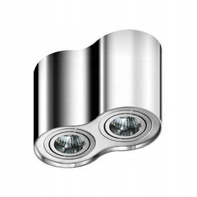 Oprawa Sufitowa Natynkowa Podwójna Bross 2 Chrom Halogenowa AZ0941