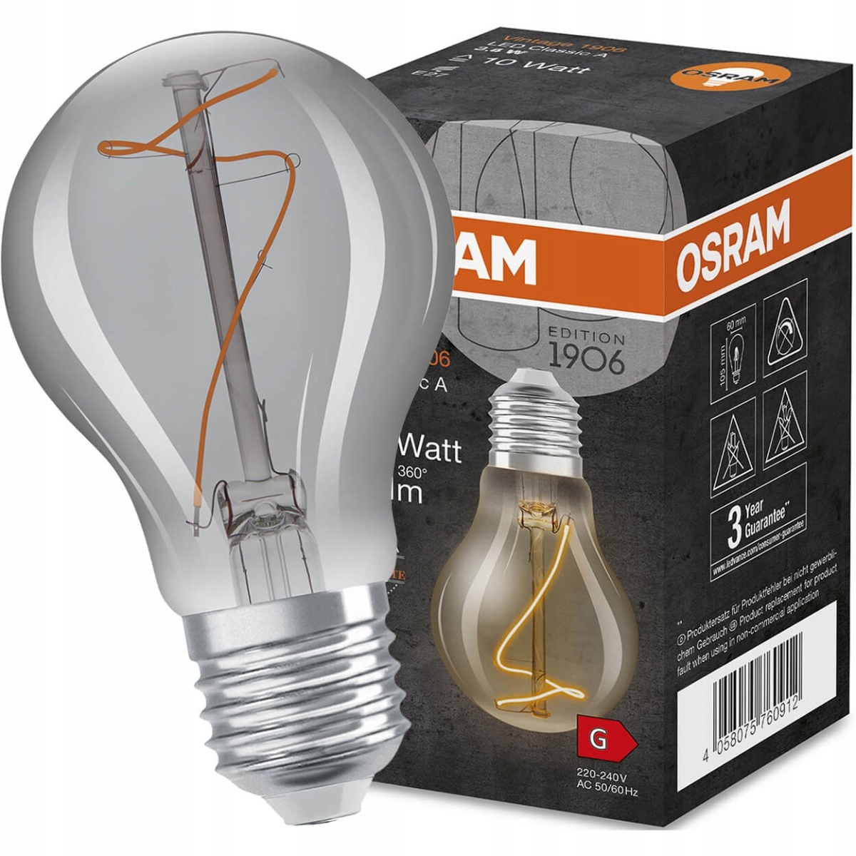 Żarówka Dekoracyjna Led E27 3,4W Ściemnialna Osram
