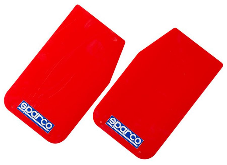 Chlapacze przeciwbłotne fartuchy Sparco 03791 czerwone 2 sztuki