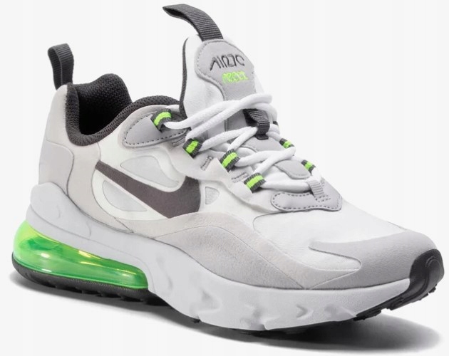 38,5 Buty Nike Air Max 270 React (gs) BQ0103-102 Szare Sportowe
