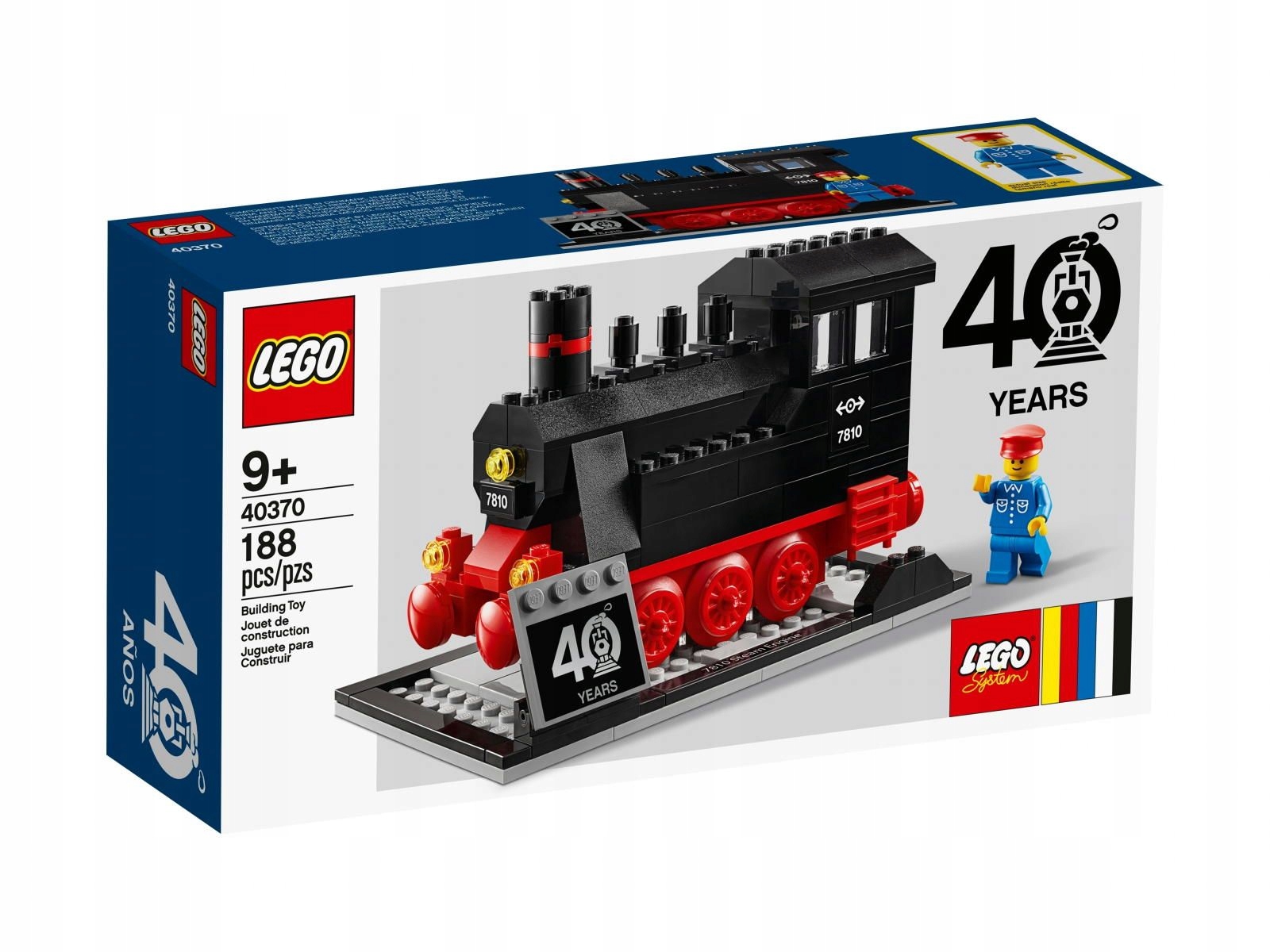 Oryginalne Lego 40370 40 lat pociągów Limitowane