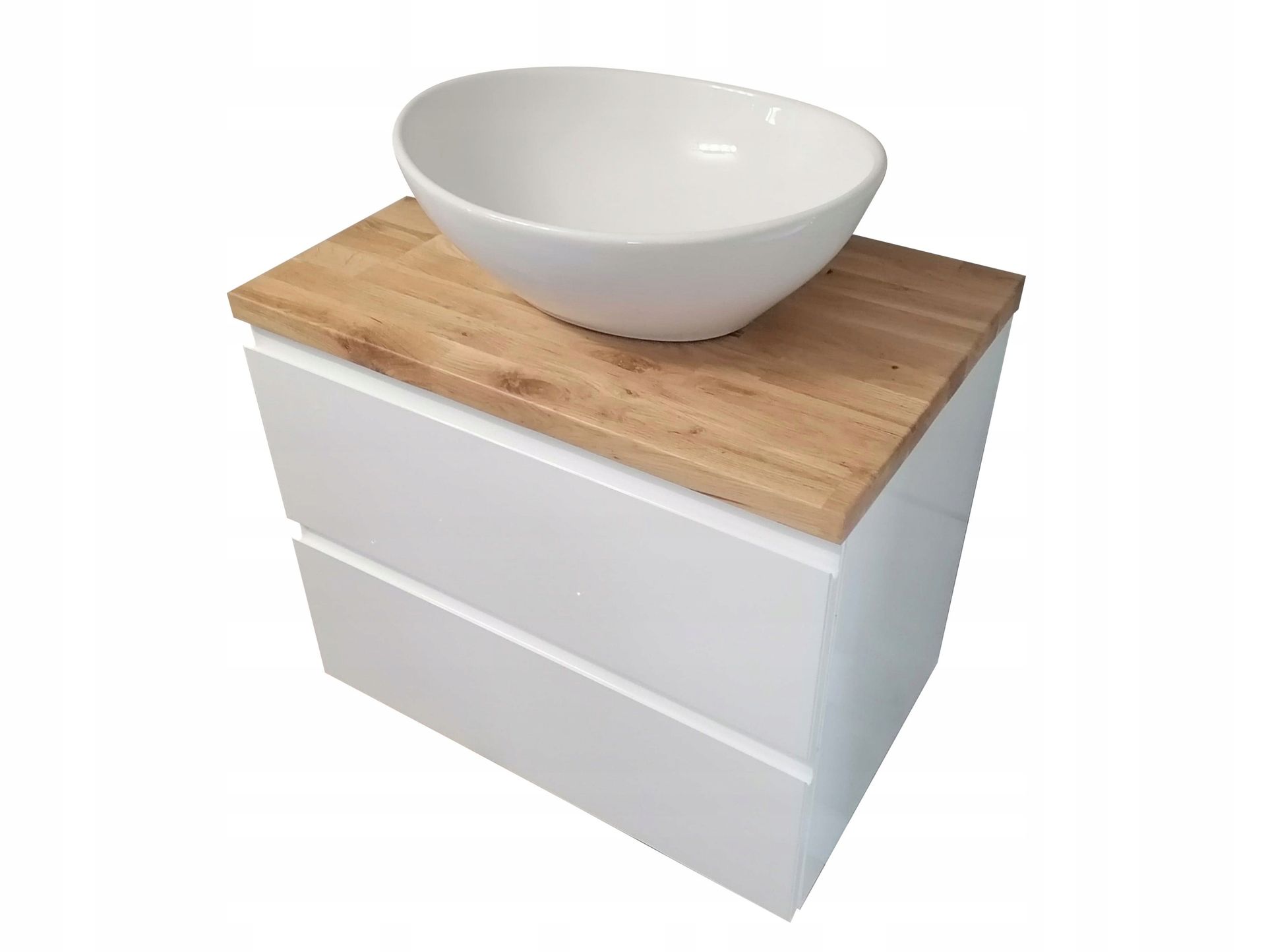 Zestaw Łazienkowy Z Litym Blatem Dębowym 60CM