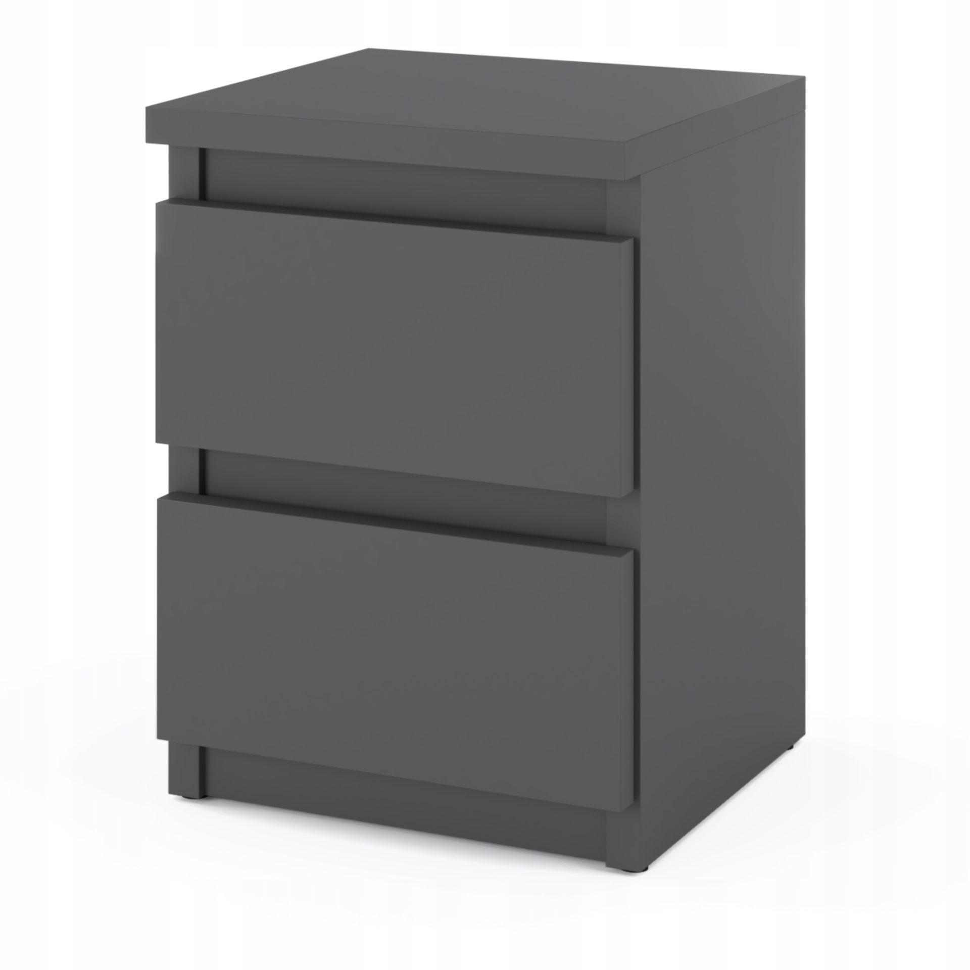 Szafka Nocna Stolik 2 szuflady komoda Szara Nakastlik loft 30CM Do Sypialni