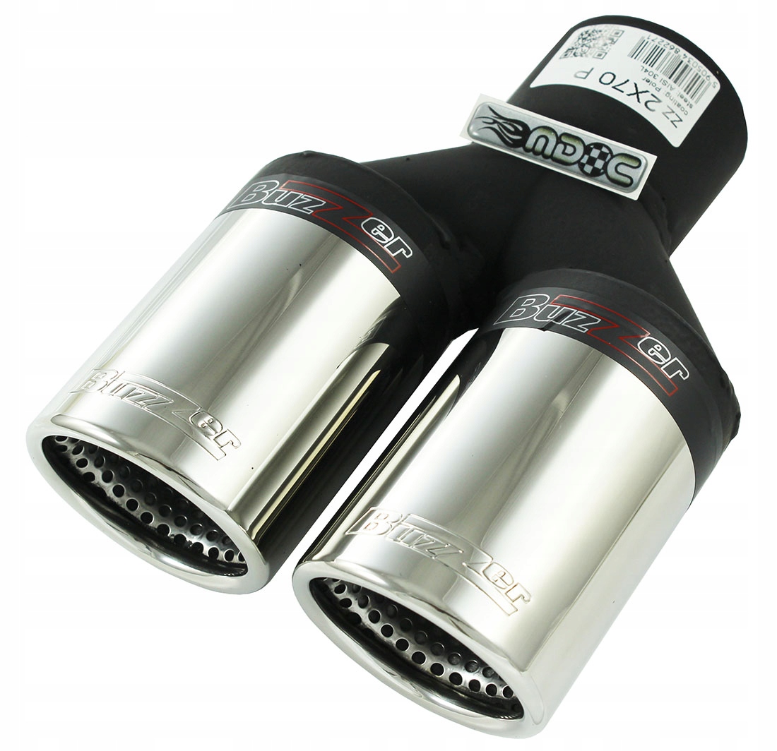 Końcówka tłumika Buzzer Zz 2x70 nakładka podwójna Bmw Honda Mazda Opel Ford