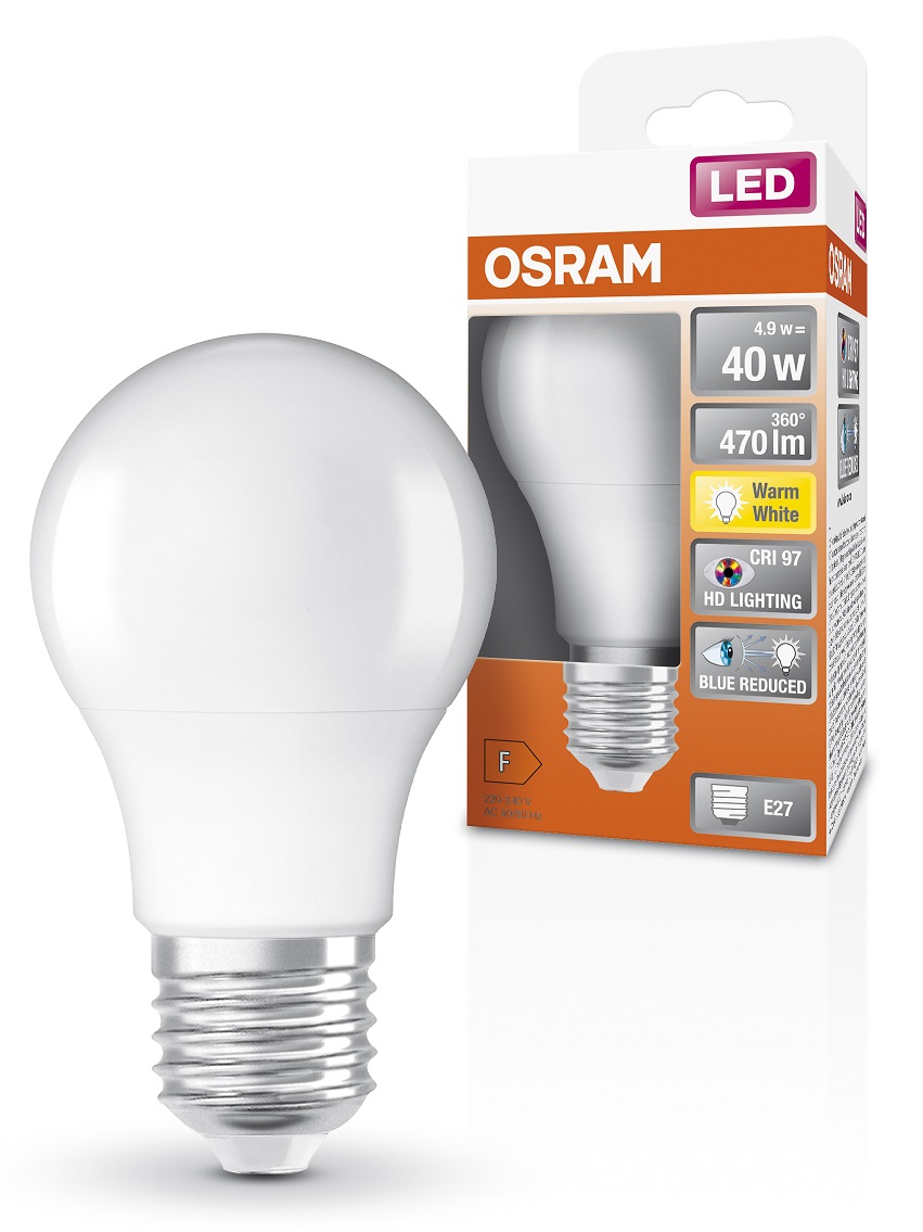 Osram żarówka Led Cla 4.9W 470lm 2700K CRI-97