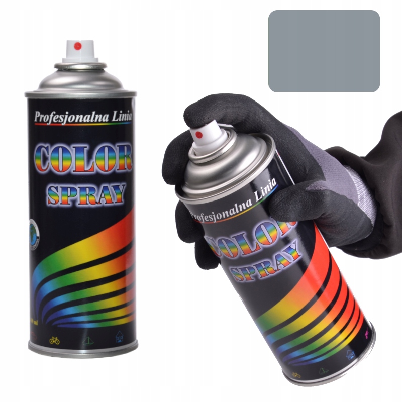 Color Spray Lakier Farba Ral 7001 Szary