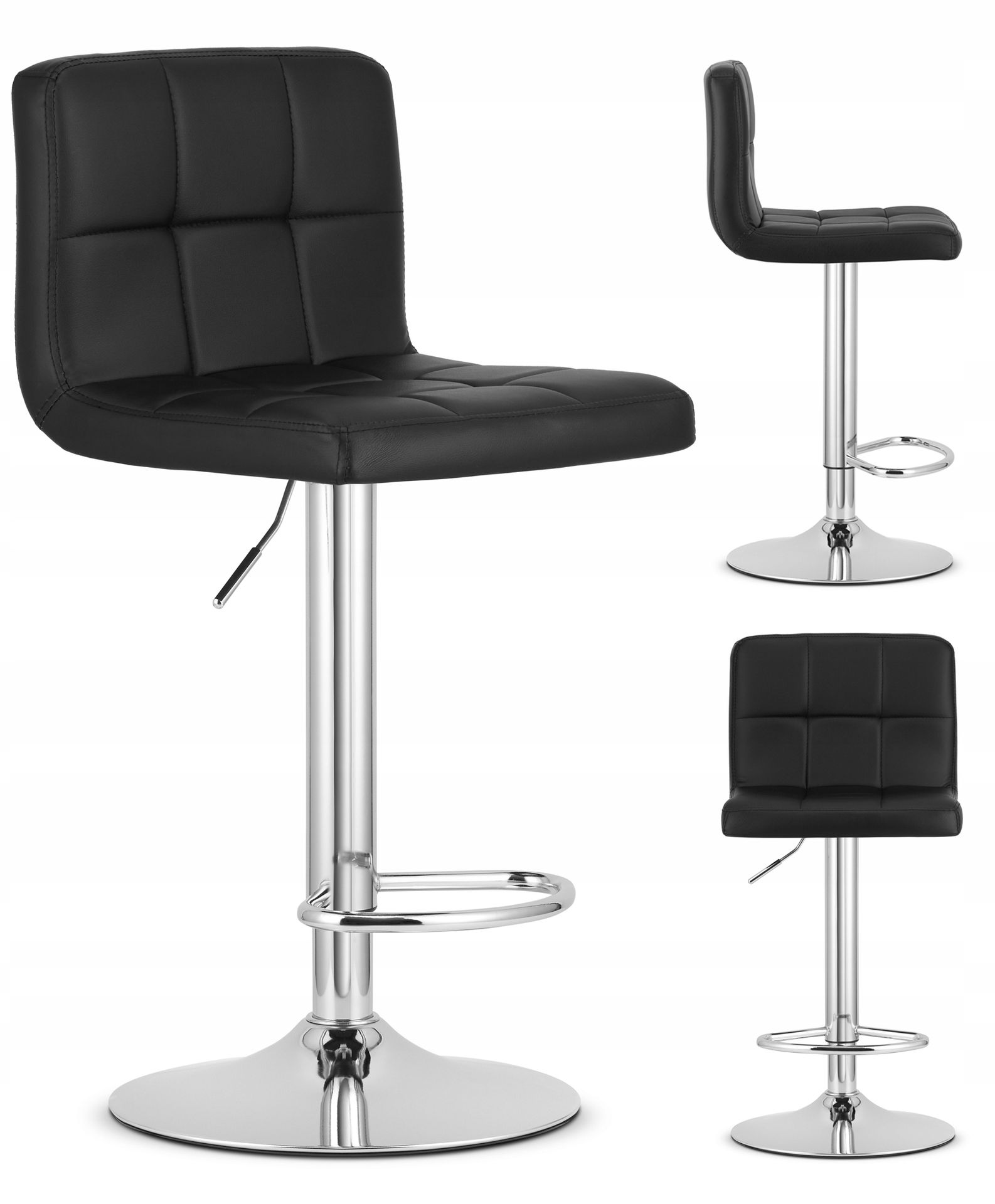 Hoker Berg krzesło barowe obrotowe pikowane