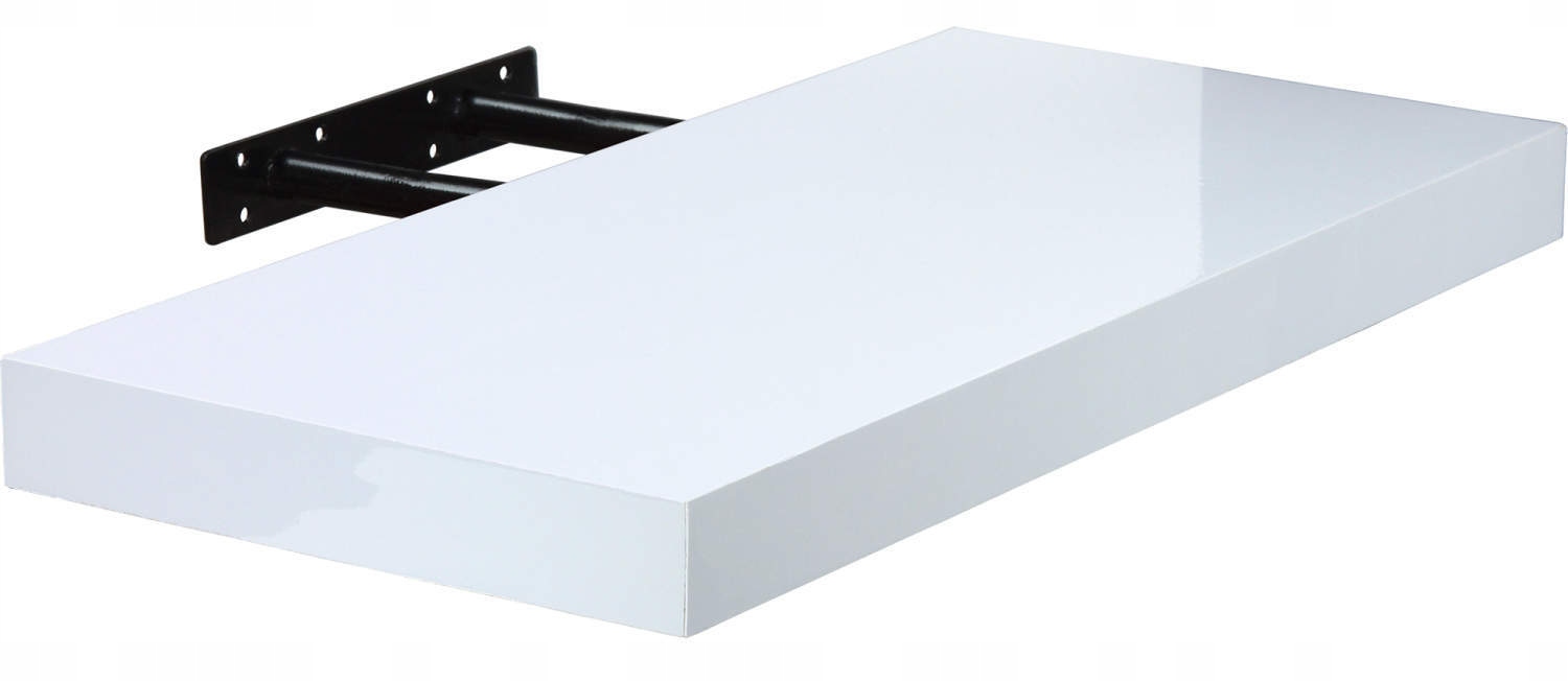 Biały Połysk Półka Naścienna Wisząca Volato 30 CM
