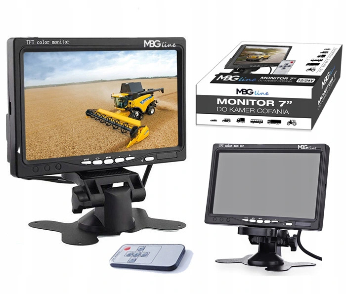 Monitor 7 Cali 12 24V do kamer cofania Mbg Line