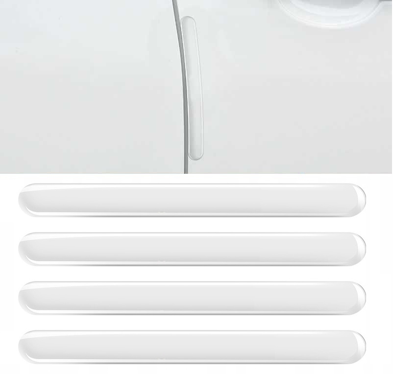 Naklejki Silikonowe Odbojniki Do Drzwi Lusterek Zderzaków Bezbarwne 4 Szt