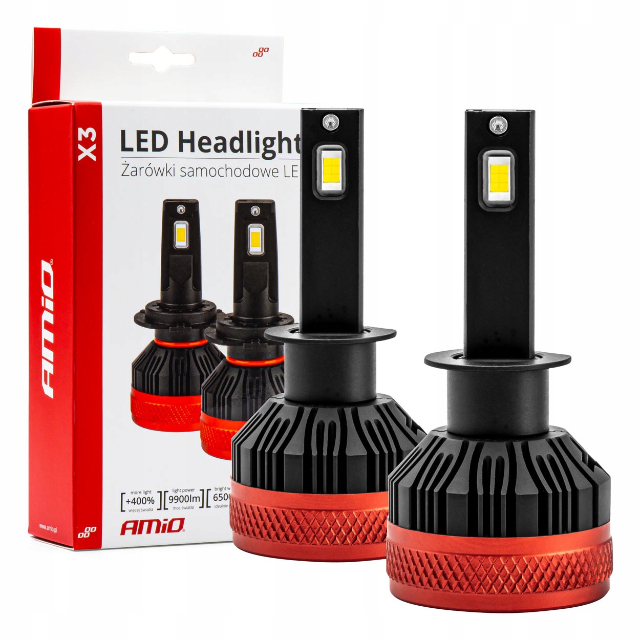 Żarówki samochodowe Led seria X3 H1 6500K Canbus 2977