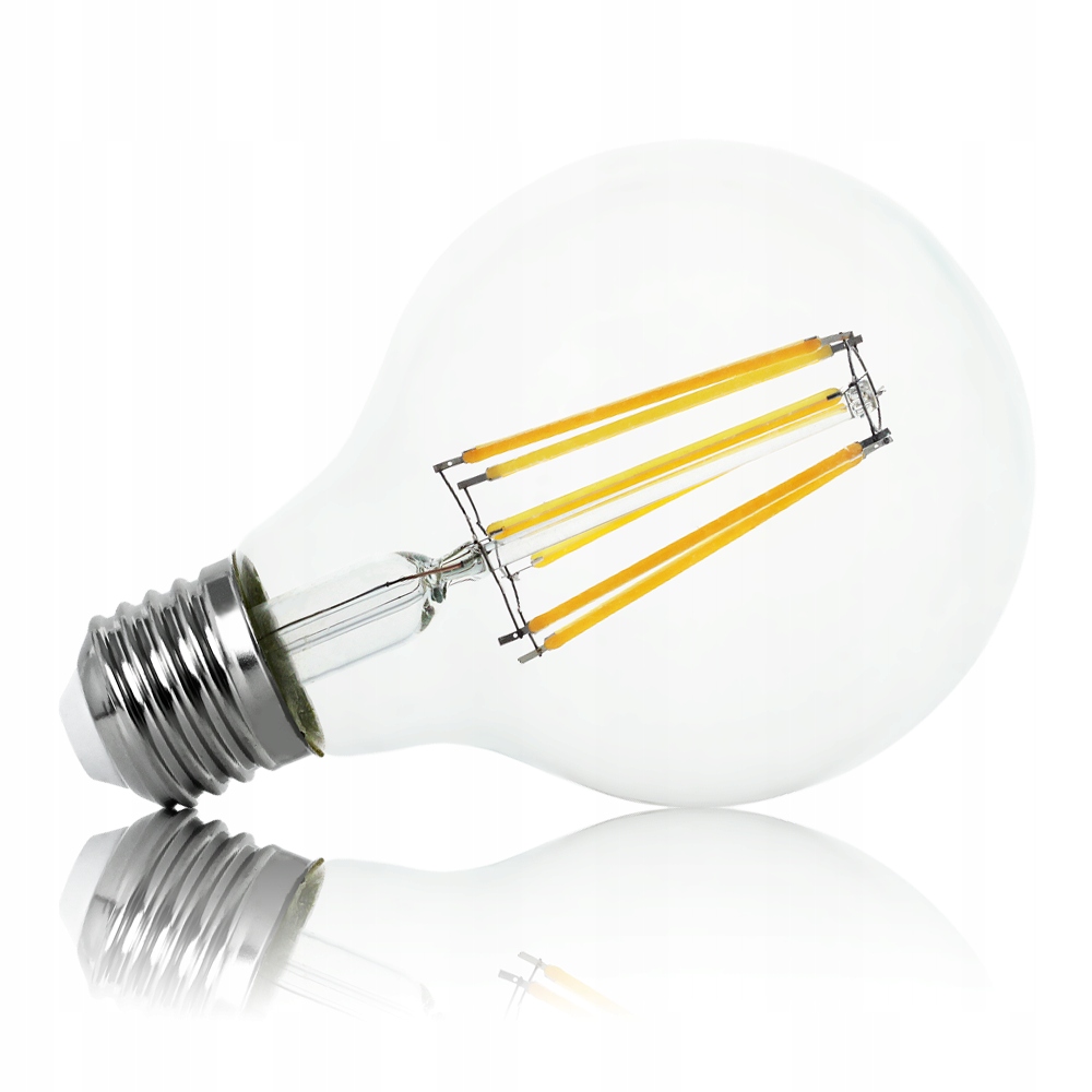 Żarówka Led E27 Filament mocna 12W Edison G80 Bańka 8cm