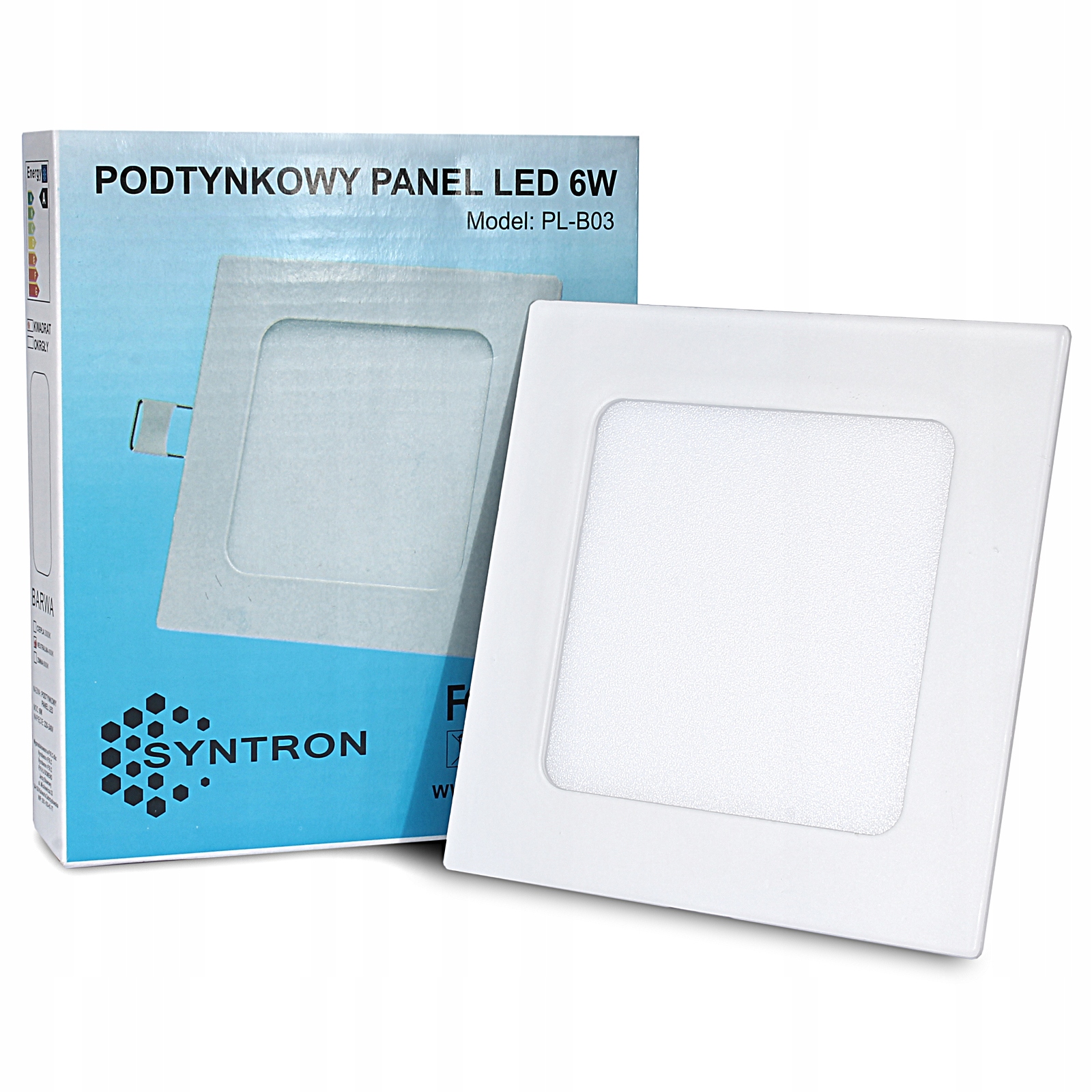 Panel Led Podtynkowy Plafon Sufitowy 6W 3 Barwy