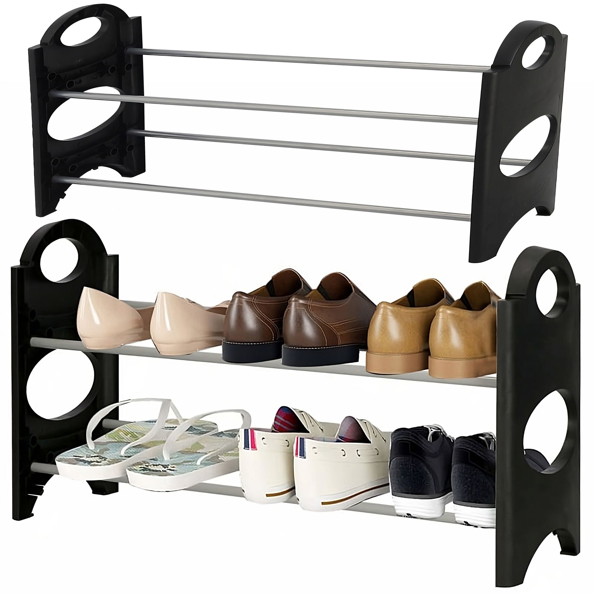 Półka Na Buty Stojak Regał Szafka 2 Poziomy Obuwie