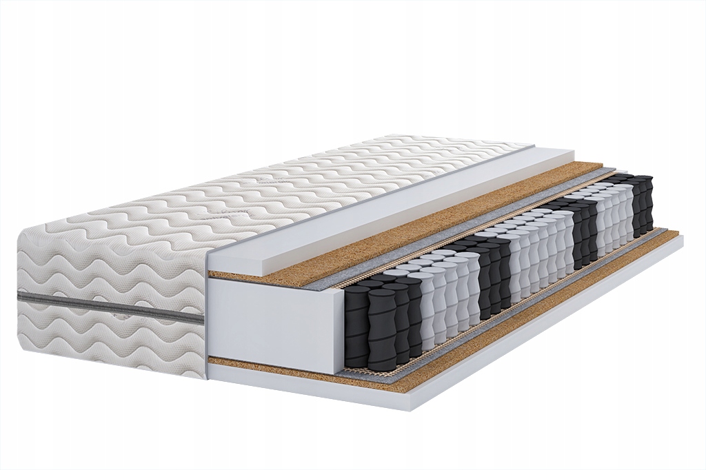 Materac Pocket 7 stref kokos H4 H4 Twardy 160x180 22 cm