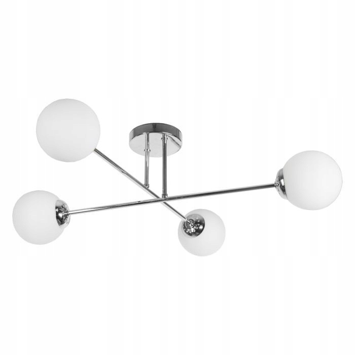 Lampa sufitowa chromowo-biała E27 4x60W Leia 4P AD-LD-6438GGE27S Orno