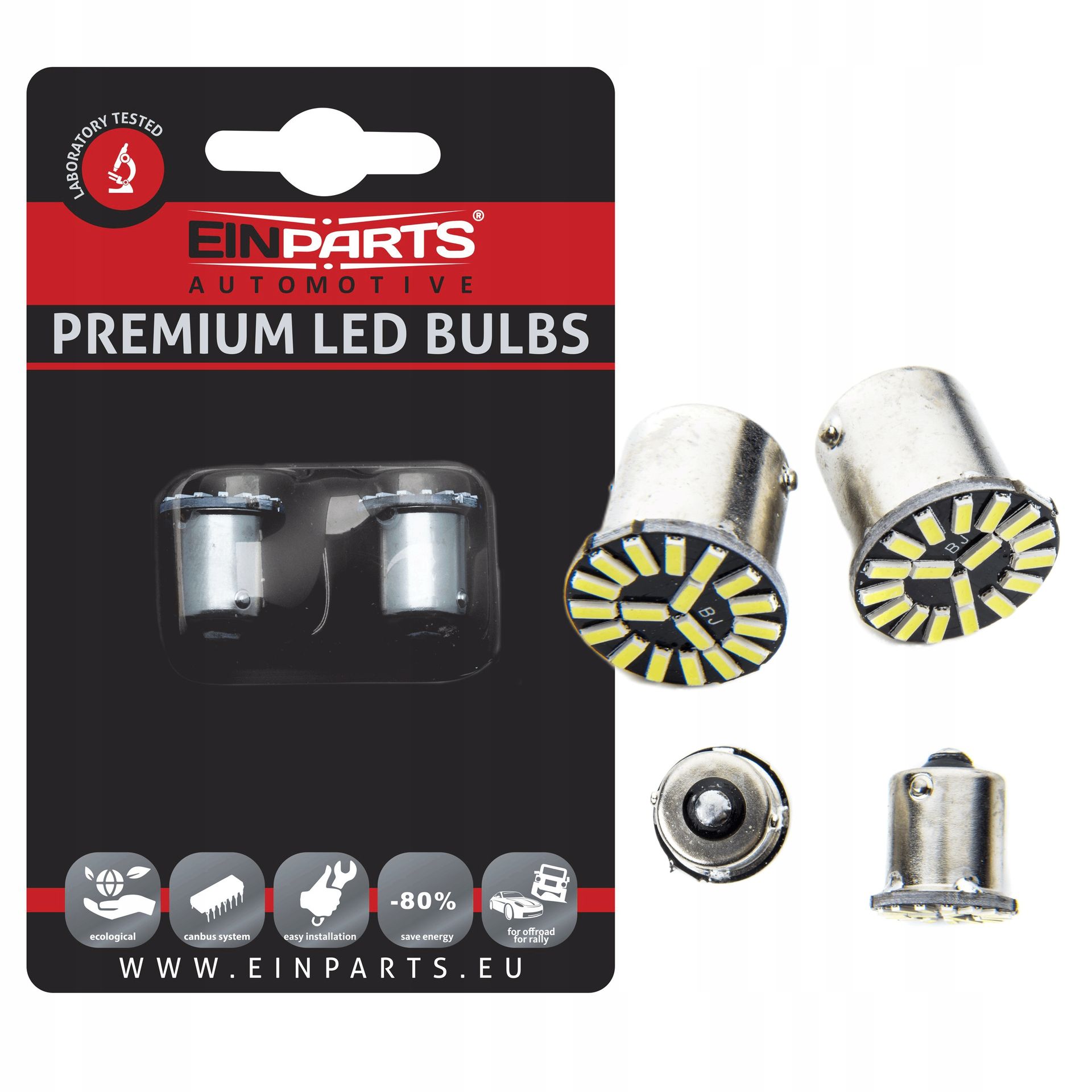 Żarówki Led P21W 6000K 18x Smd 4014 12V 2 Szt