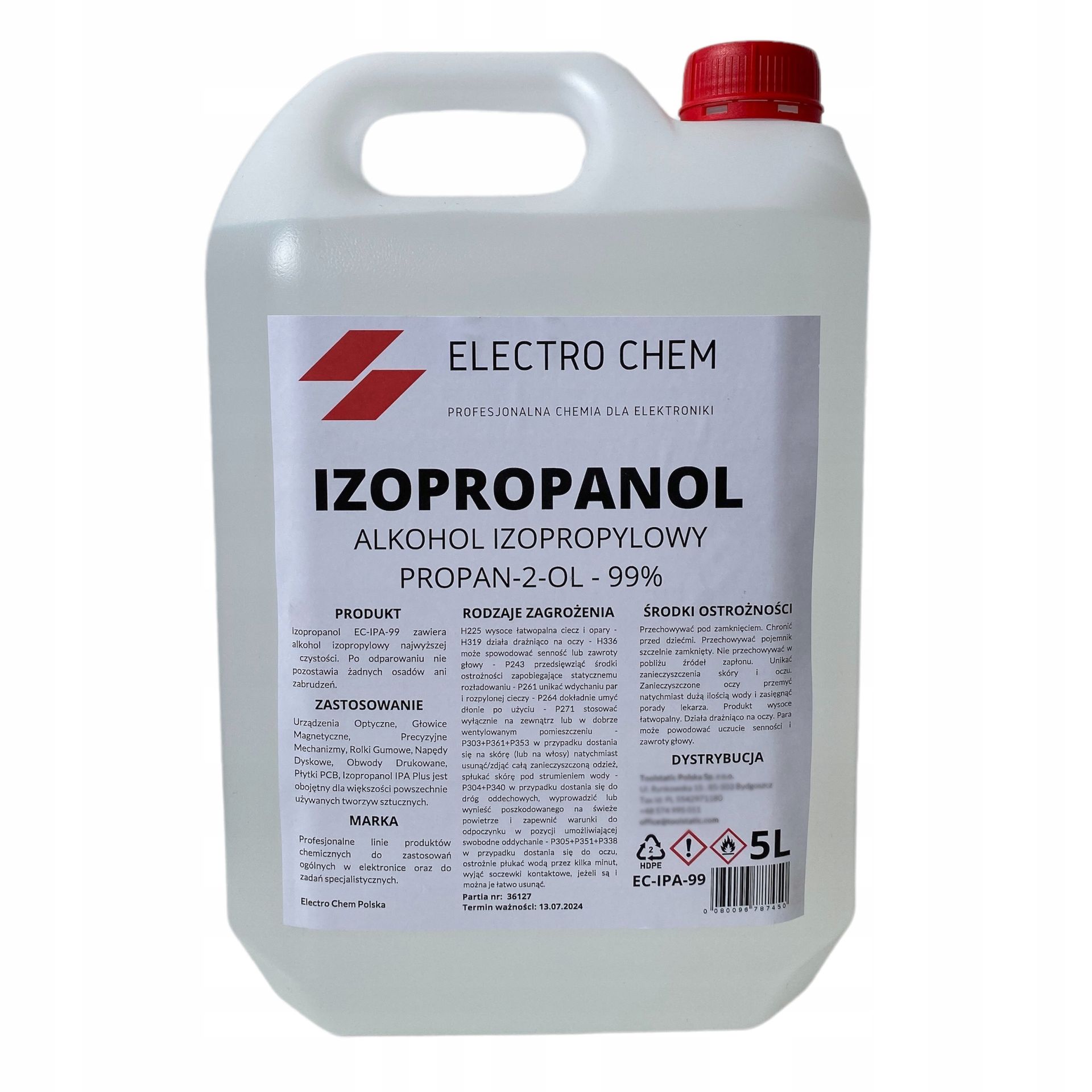Alkohol Izopropylowy Izopropanol Ipa 99 5L