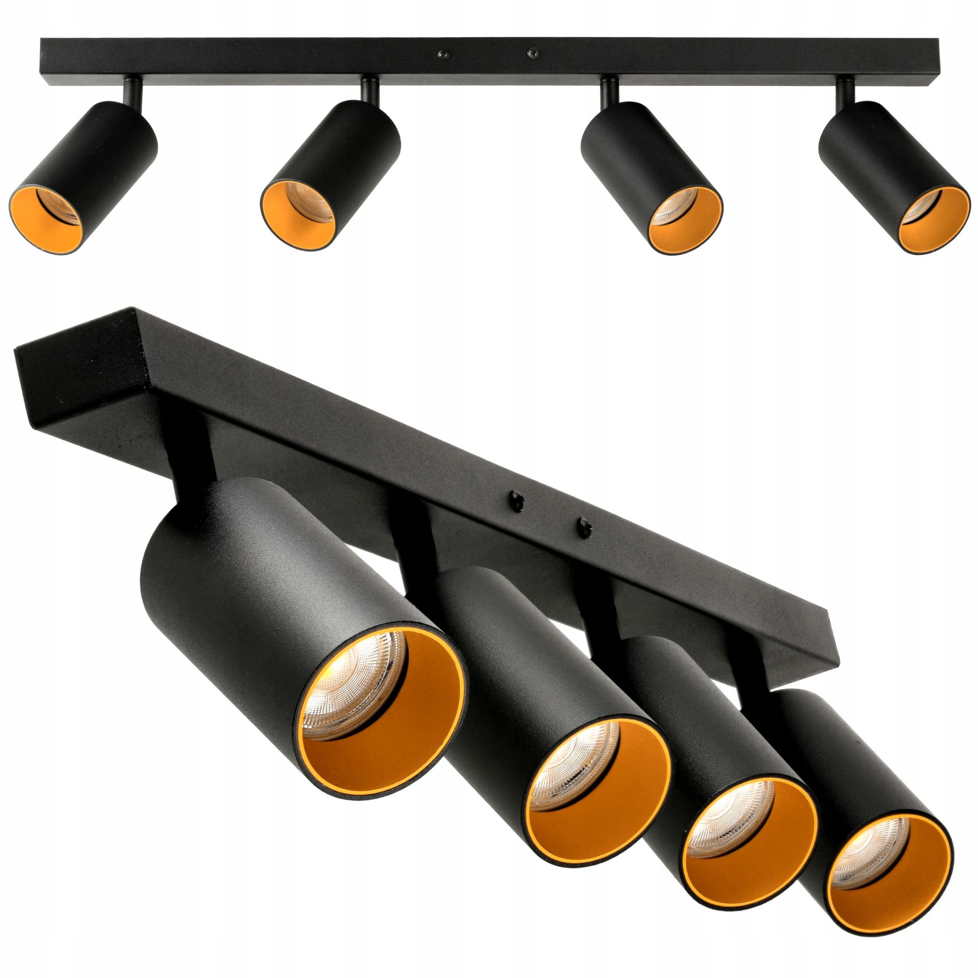 Lampa Sufitowa Listwa Szyna Lampa Led 4xGU10 Gold