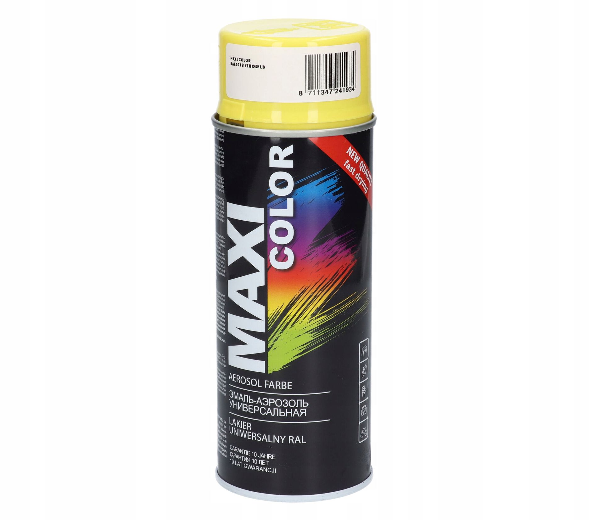 Lakier Motip Maxi Color 400 ml Spray Ral 1018 żółty