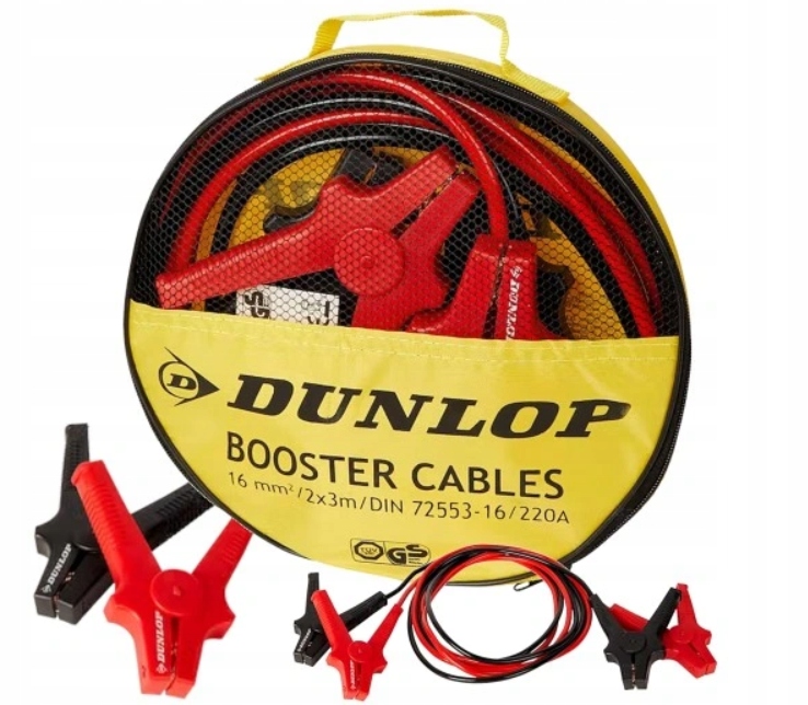 Dunlop Wysokiej Jakości Kable Rozruchowe 3m 220A