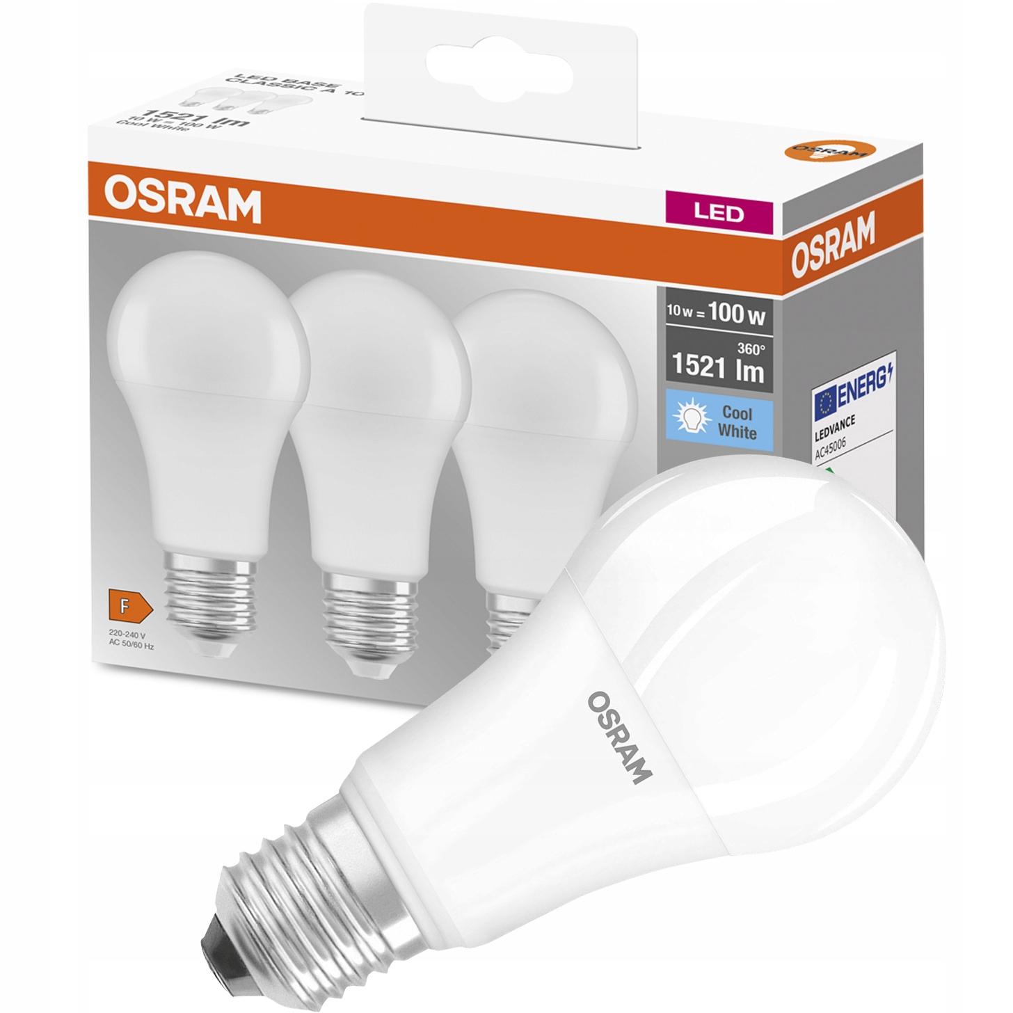 Żarówka Led E27 13W 100W A60 4000K Osram 3PAK
