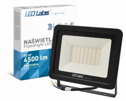 Halogen Ledowy Slim 50W Nw Smd IP65 Neutralna
