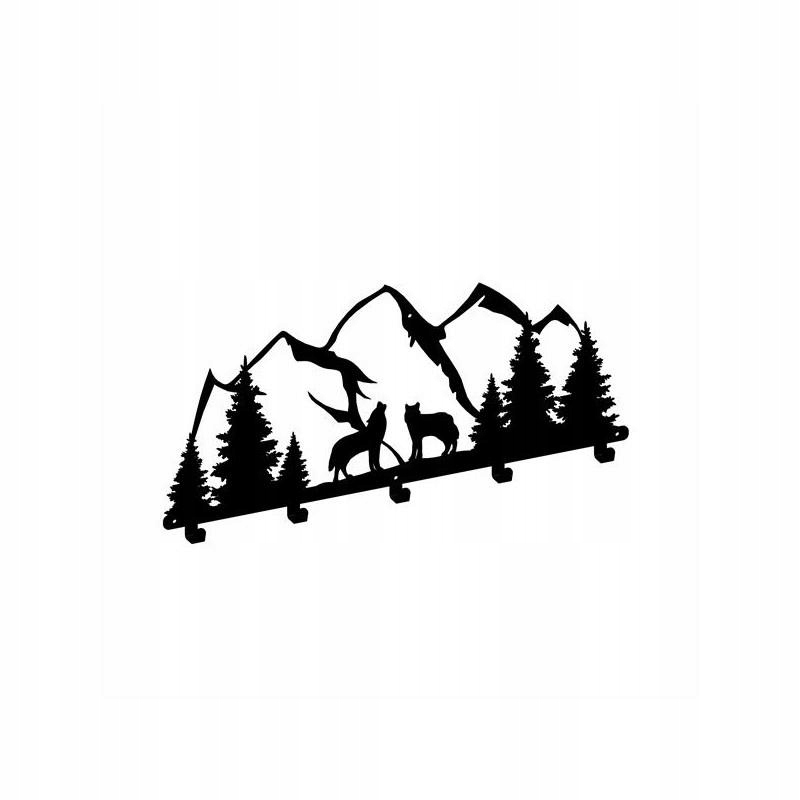 Wieszak ścienny na ubrania Gamet WS101 czarny mat
