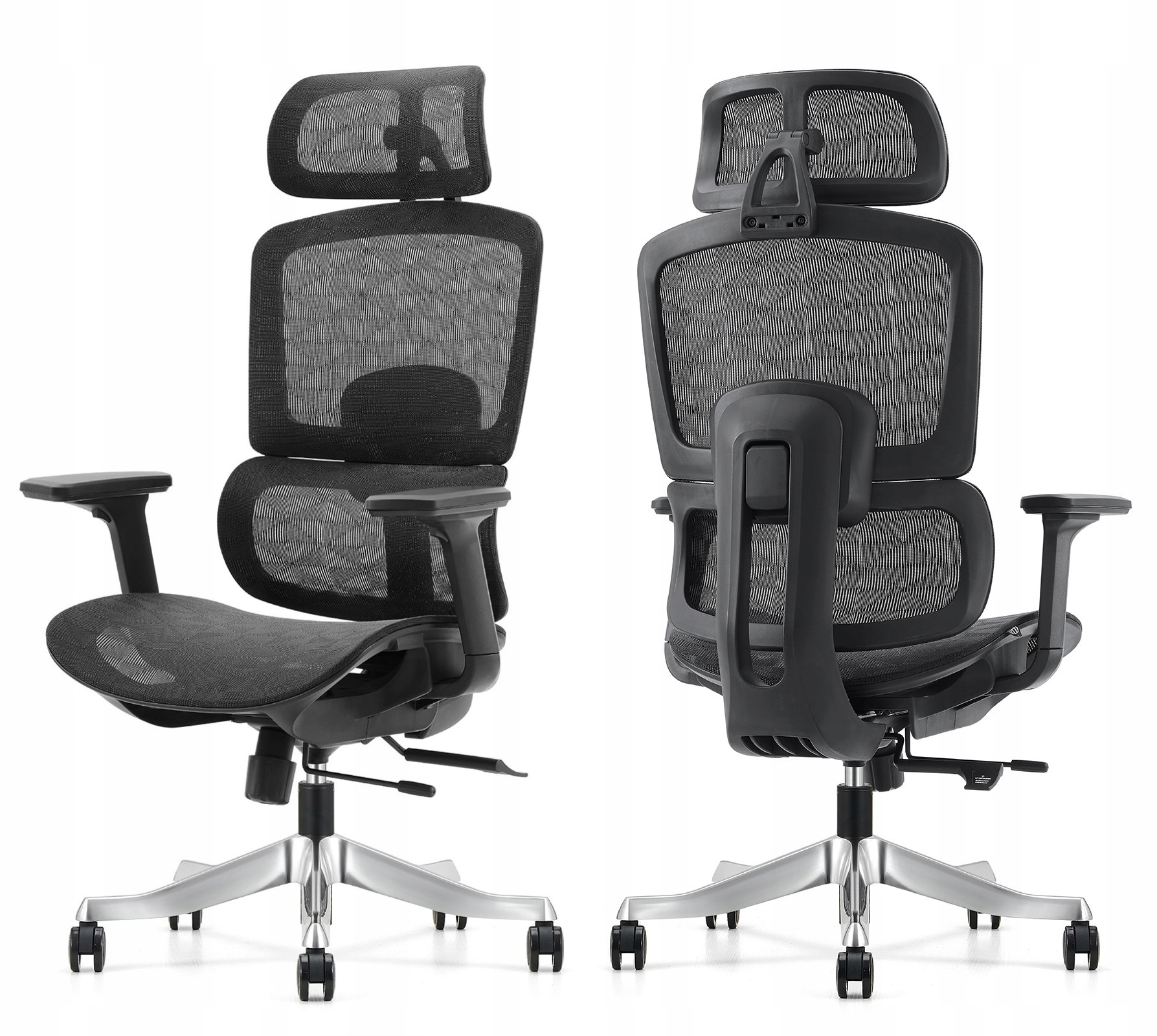 Fotel Biurowy Ergonomiczny do150KG -duży Zakres Regulacji Dla Wysokich Osób