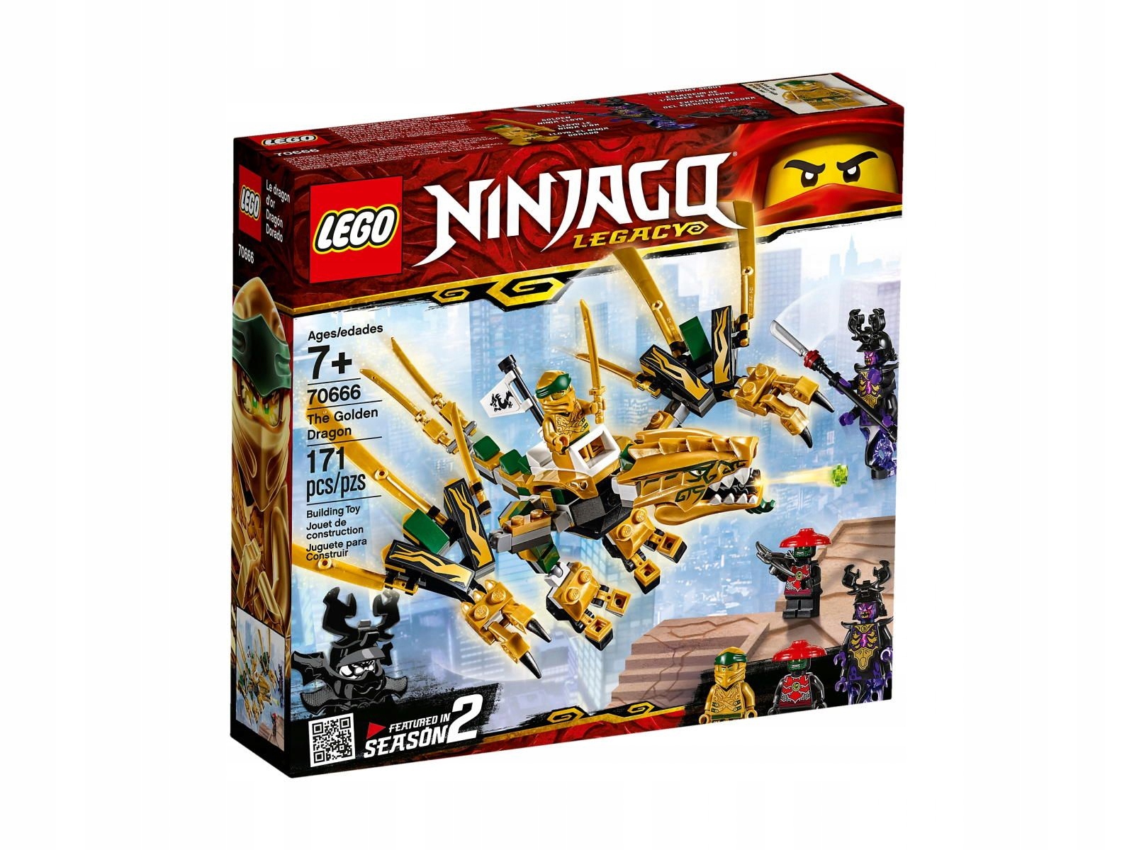 Lego Ninjago 70666 Złoty smok Nowe