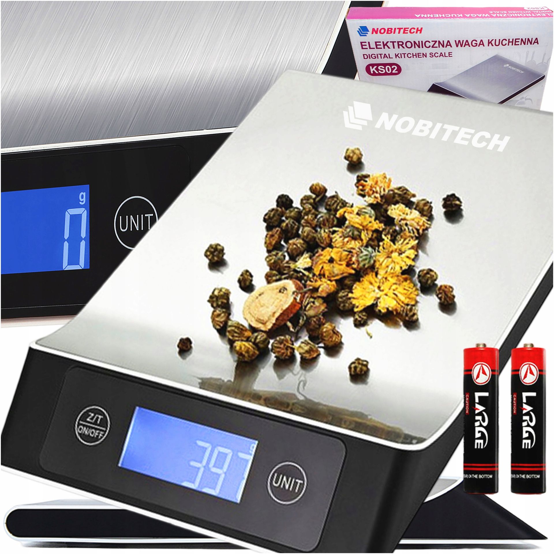 Waga Kuchenna Elektroniczna LCD 7 Jednostek 10KG/1G Stal Nierdzewna Baterie