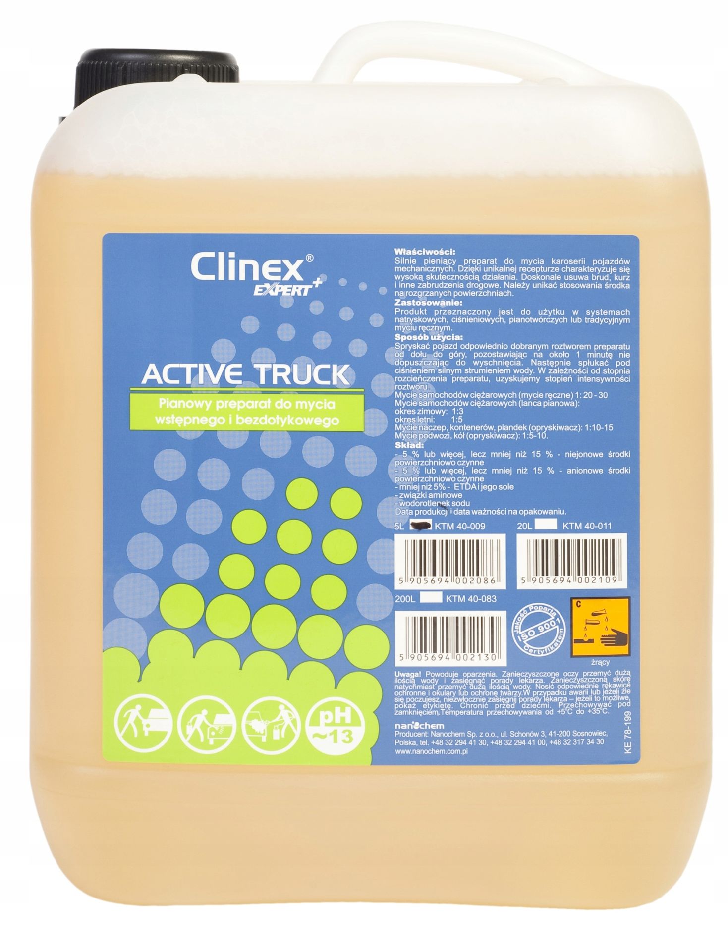 Clinex Active Truck Nf Aktywna Piana 5kg