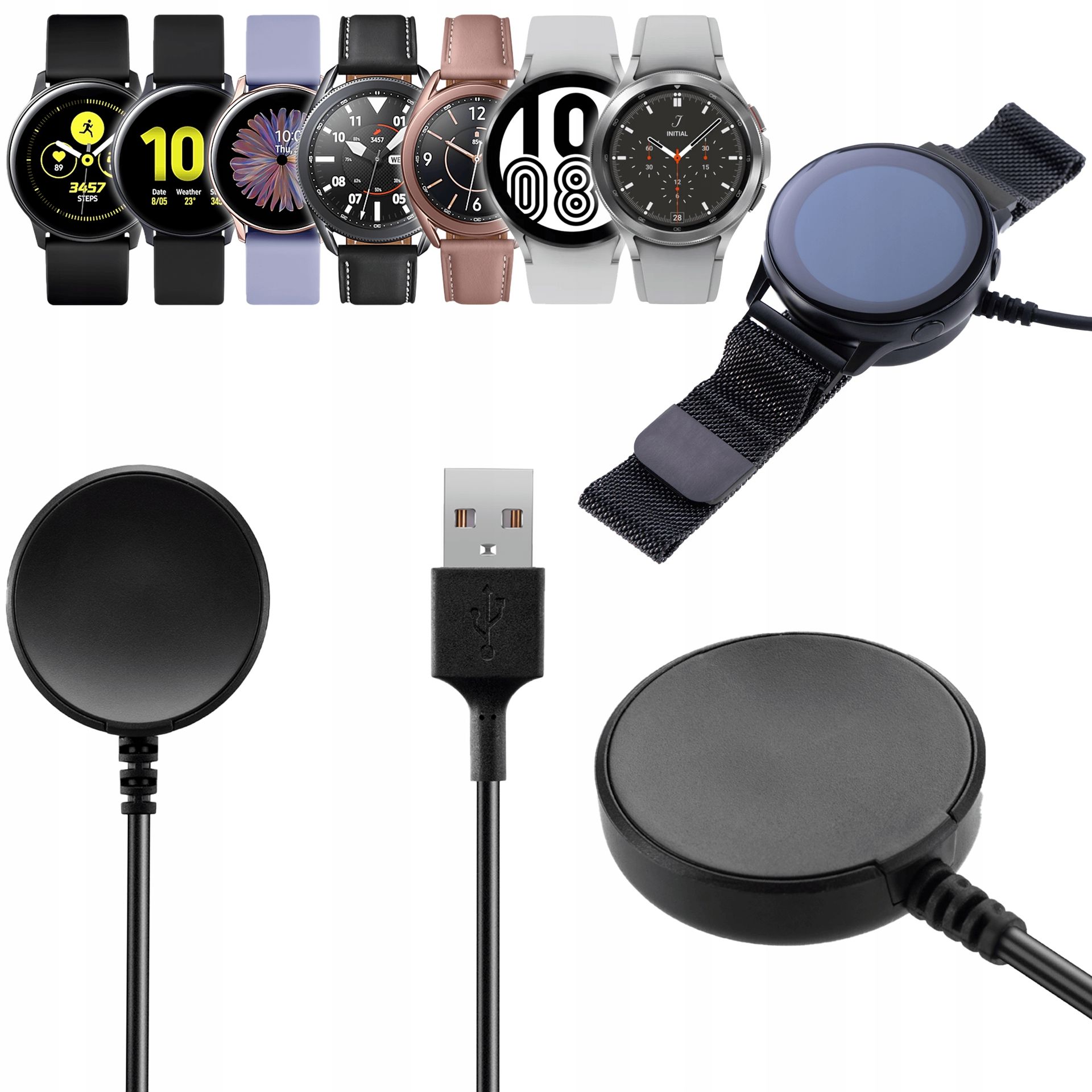 Ładowarka magnetyczna kabel Usb do Samsung Galaxy Watch 3/4 Active 1/2