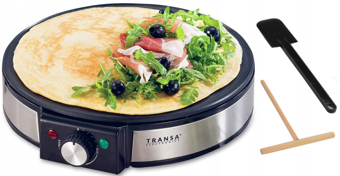 Duża Naleśnikarka Szybkie Nagrzewanie 30cm XXL Transa Electronics 1500W